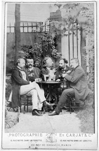 Manet (Second from Right) with His Political Friends by French Photographer